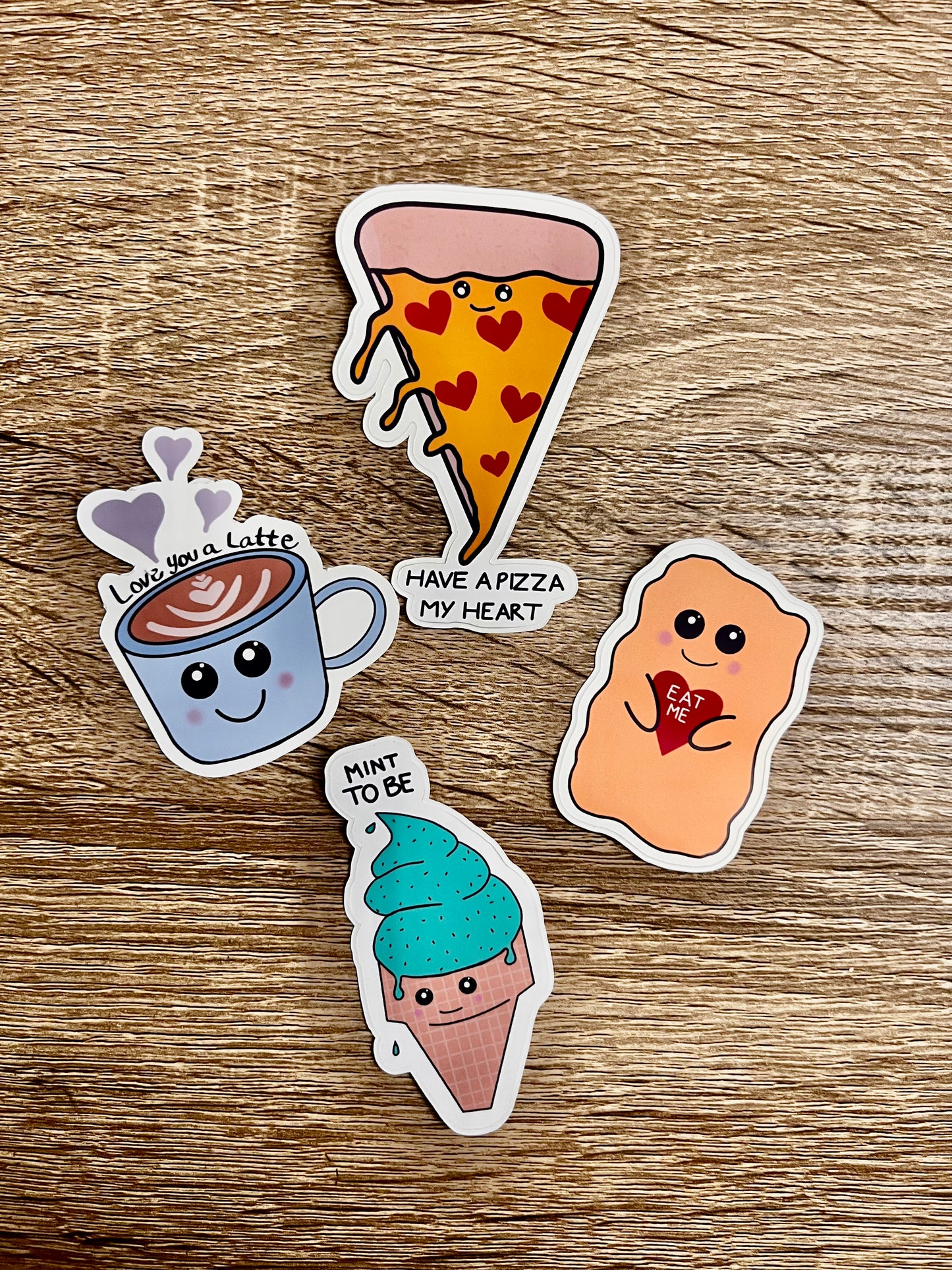 Valentines stickers- snack edition