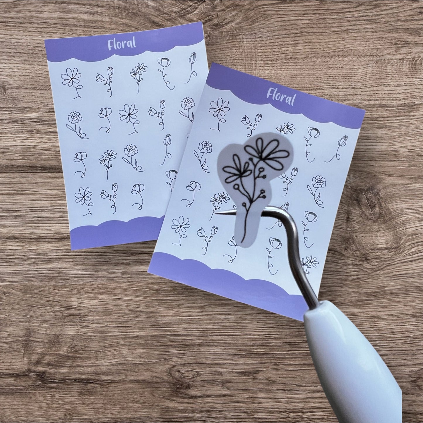 Floral sticker sheet