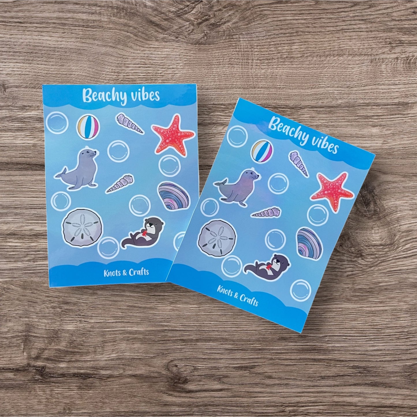 Beachy vibes sticker sheet