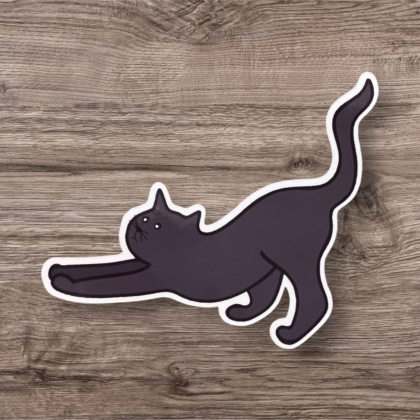 Black cat sticker