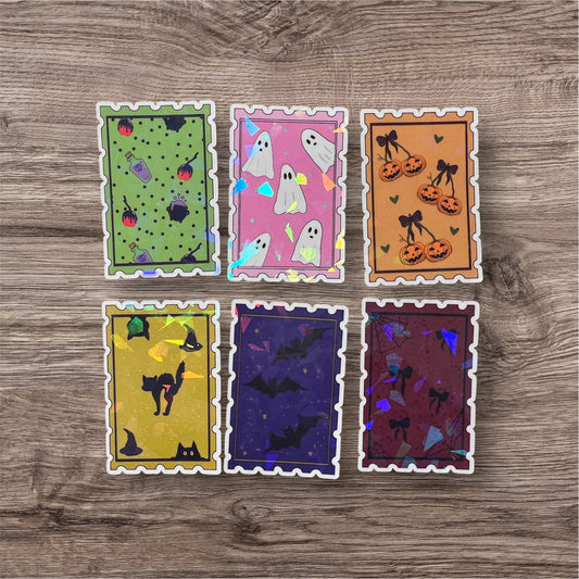 Spooky Stamp Collection – Holographic Halloween Stickers